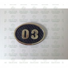 Placa para Condomínio em Bronze com a Numeração do Apto Tam.5x7 cm