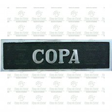 Placa para Condomínio Identificação da Copa em Alumínio Tam. 6,5x22,5 cm