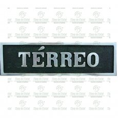 Placa para Condomínio Identificação do Andar Térreo em Alumínio Tam. 6,5x22,5 cm