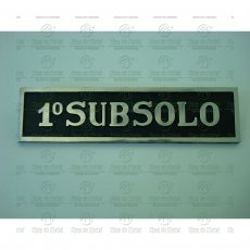Placa para Condomínio Identificação do Andar em Alumínio Tam. 6,5x22,5 cm