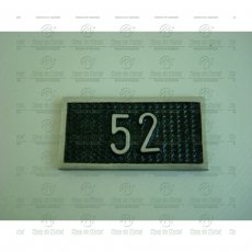Placa para Numeração do Apto em Alumínio Tam.5x10 cm