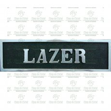 Placa para Condomínio Identificação do Lazer em Alumínio Tam. 6,5x22,5 cm