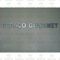 Letras para Identificação do Espaço Gourmet em Alumínio Tam. 6 cm
