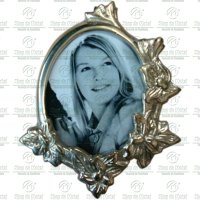 Foto em Porcelana Preto e Branco para Túmulo  Moldura Bronze Tam.18x24