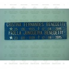 Placa para Cemitério em Alumínio Fundido Tam. 7x25 cm