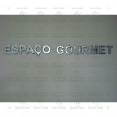 Letras para Identificação do Espaço Gourmet em Alumínio Tam. 6 cm