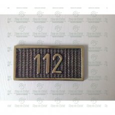 Placa para Condomínio com a Numeração do Apto em Bronze Tam.5x10 cm