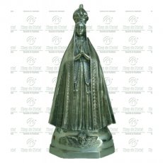 Imagem da Nossa Senhora Aparecida de corpo inteiro em Alumínio Tam.60 cm
