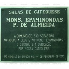 Placa Comemorativa em Alumínio Tam. 45x55 cm