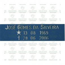 Placa para Cemitério em Alumínio Tam. 5,5x20 cm