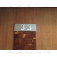 Placa em Alumínio Kit com 28 Peças para Numeração Apto Tam.6,5x12,5 cm