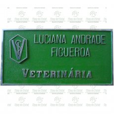 Placa Profissionais Alumínio Tam.20x40