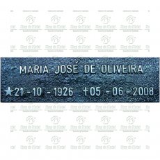 Placa para Cemitério em alumínio fundido Tam. 7,5x26,0 cm