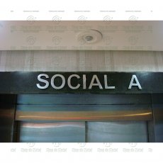 Letras para Identificação do Elevador Alumínio Tam. 6 cm, o valor é da palavra SOCIAL A ou SOCIAL B