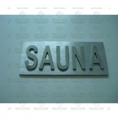 Placa para Condomínio Sinalização da Sauna Tam.7x20 cm