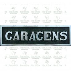 Placa para Condomínio Identificação da Garagem em Alumínio Tam. 6,5x22,5 cm
