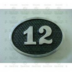 Placa para Numeração do Apto em Alumínio Kit com 8 Peças Tam.5x7 cm