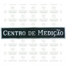 Placa para Condomínio Identificação Centro de Medição em Alumínio Tam. 6,5x36 cm