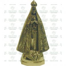 Imagem da Nossa Senhora Aparecida de corpo inteiro em Bronze Tam. 30cm