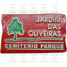 Placa para Cemitério Particular com Logomarca Alumínio Tam. 6x10 cm