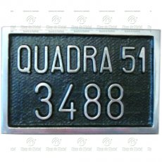 Placa para Identificação da Sepultura em Alumínio Tam.8x12 cm