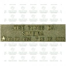 Placa para Cemitério em Bronze Tam.5,5x20 cm