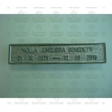 Placa para Cemitério em alumínio fundido Tam. 5x24 cm