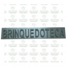 Placa de Identificação da Brinquedoteca Alumínio Tam.7x40 cm
