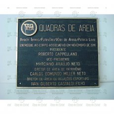 Placa para Inauguração em bronze fundido, Tam. 40x40 cm