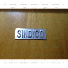 Placa para Sinalização da Sala do Síndico Alumínio Tam.7X20 cm