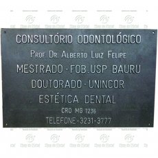 Placa Profissionais em Alumínio 35X50