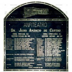 Placa para Inauguração em bronze fundido, Tam. 80x100 cm