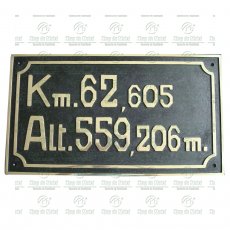 Placa de Restauração Linha de Trem de Hortolândia, em bronze fundido, Tam. 35x63 cm