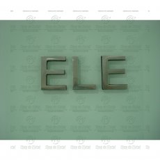 Letra para Identificação dos Banheiros Alumínio Tam. 6 cm, valor da palavra ELE ou ELA