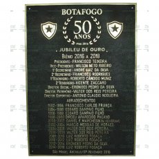 Placa para Inauguração em bronze fundido, Tam. 80x55 cm