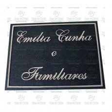 PLACA DA FAMÍLIA FABRICADA EM ALUMÍNIO FUNDIDO POLIDO TAMANHO 30X40 CM OUTRAS MEDIDAS CONSULTAR