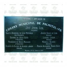 placa de Inauguração