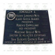 PLACA DE INAUGURAÇÃO