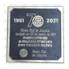 Placa em Alumínio Fundido com logomarca ou sem no tamanho a definir.