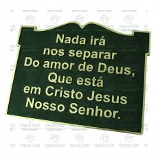 PLACA EM BRONZE FUNDIDO PARA MENSAGENS NO TAMANHO DE 25X35 CM