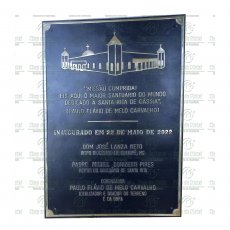 Placa para inauguração em bronze fundido