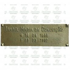 PLACA PARA TÚMULO EM ALUMÍNIO SHOP DO METAL TAM.10X30 CM