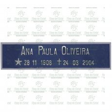 Placa para Túmulo em Alumínio Tam.6x25 cm