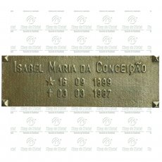 PLACA PARA TÚMULO EM BRONZE SHOP DO METAL TAM.10X30 CM